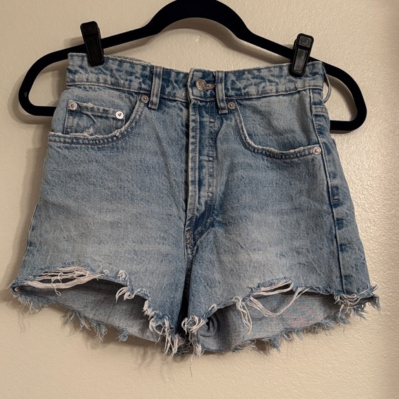 Zara Pants - Zara size 2 Denim Frayed Hem jean Shorts